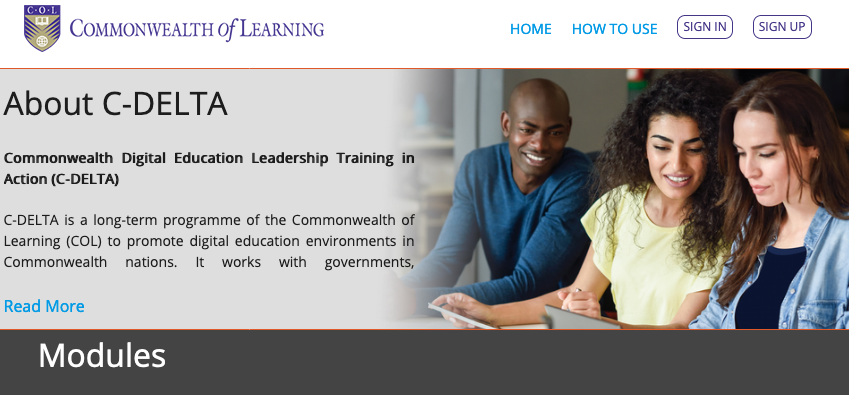 Screen shot of C-DELTA website